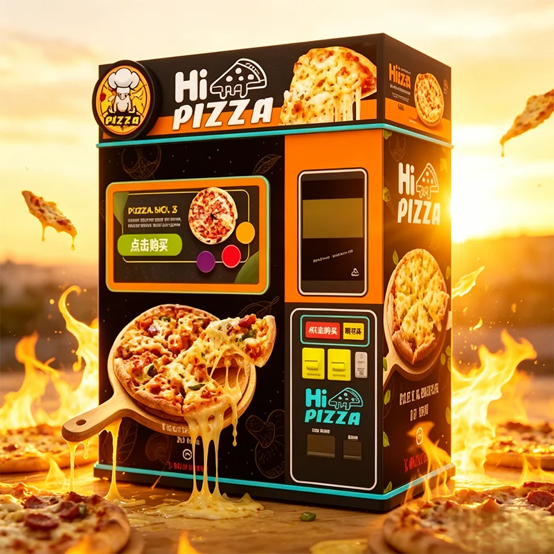 Automatic Pizza Maker Kiosk with 12 Inch Pizza Capacity and Adjustable Toppings