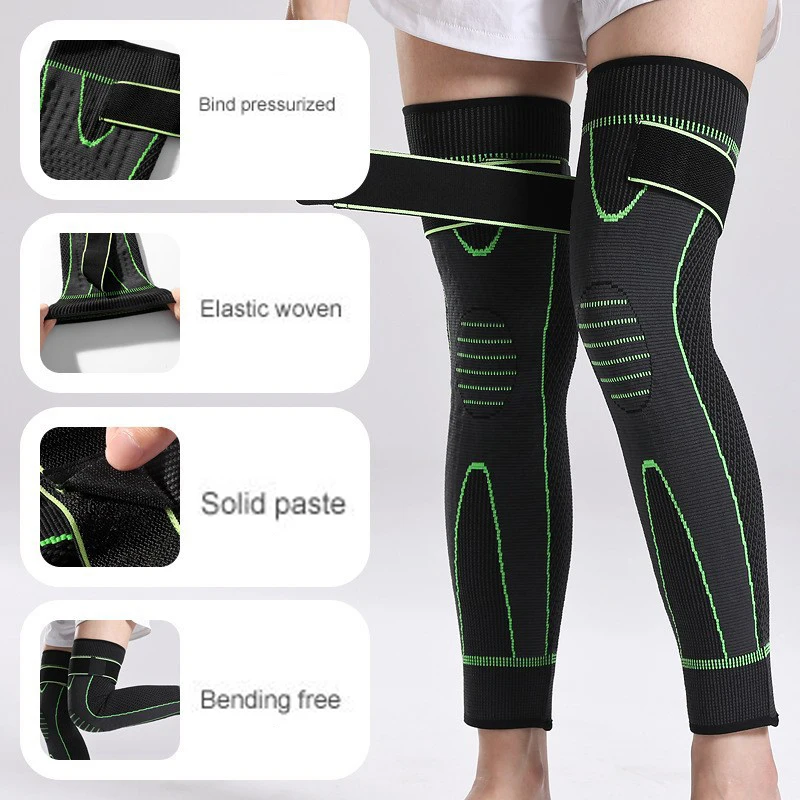 Elastic Nylon Knee Brace Joint Brace Self-Heating Mugwort Knee Cover Acupressure Fitness Leg Sleeves New Orthotics Leg Protector