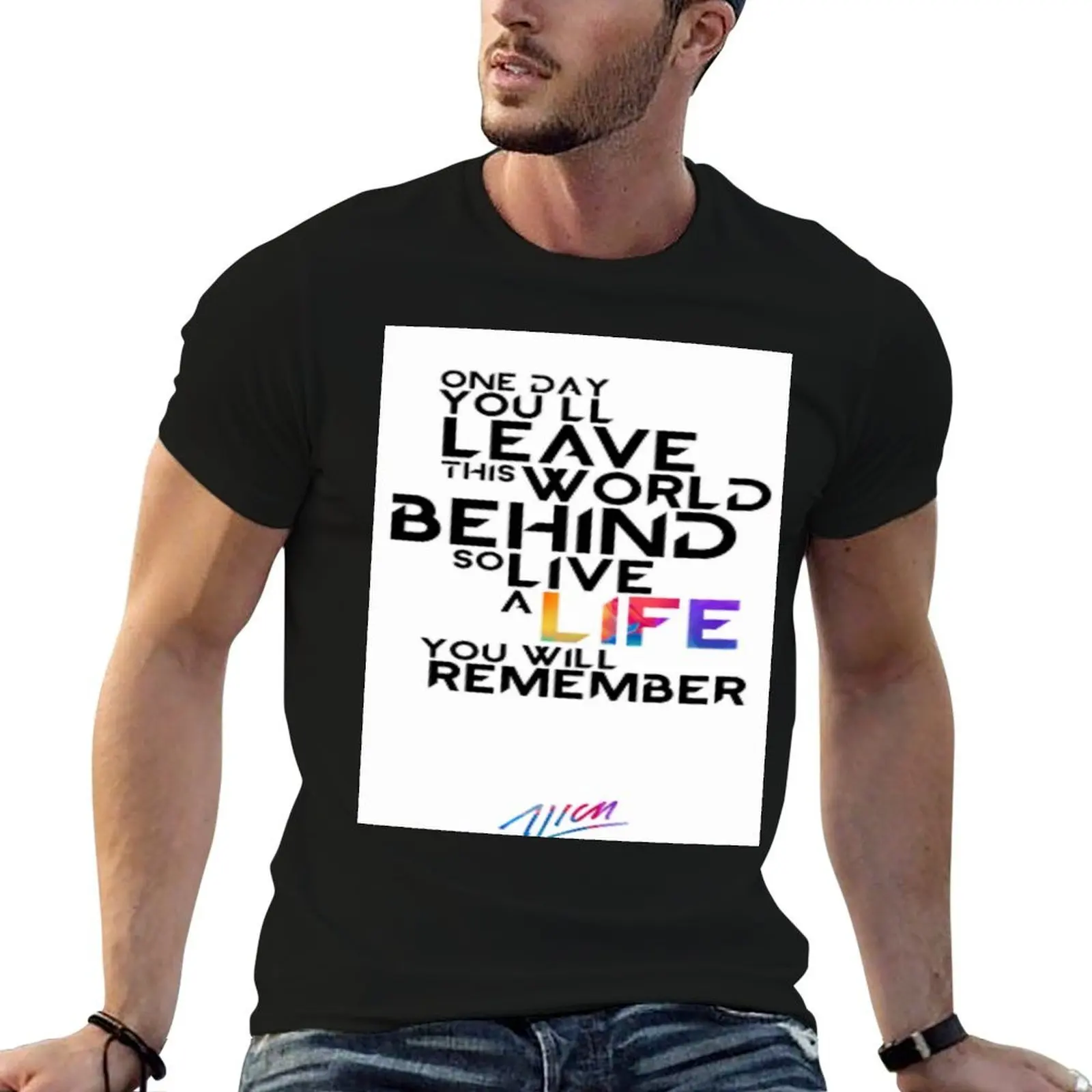 Live a life you will remember! T-Shirt sublime graphic tee shirt black t-shirts for men
