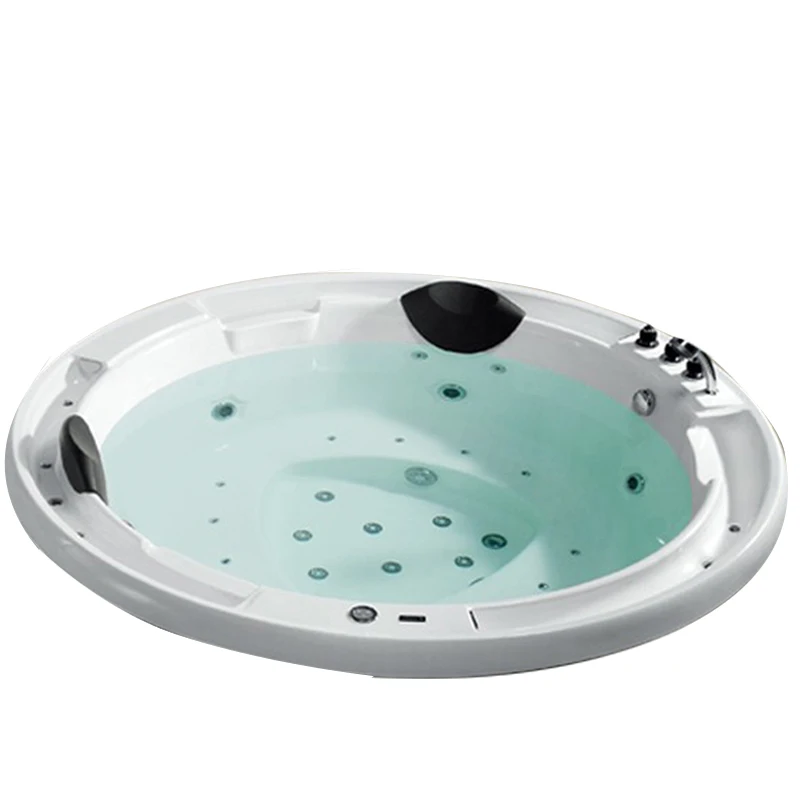 

&c Large Size Modern Hotel Use Round Drop-In Massage Bathtub Combo Air Whirlpool Massage Certified Includes Drainer