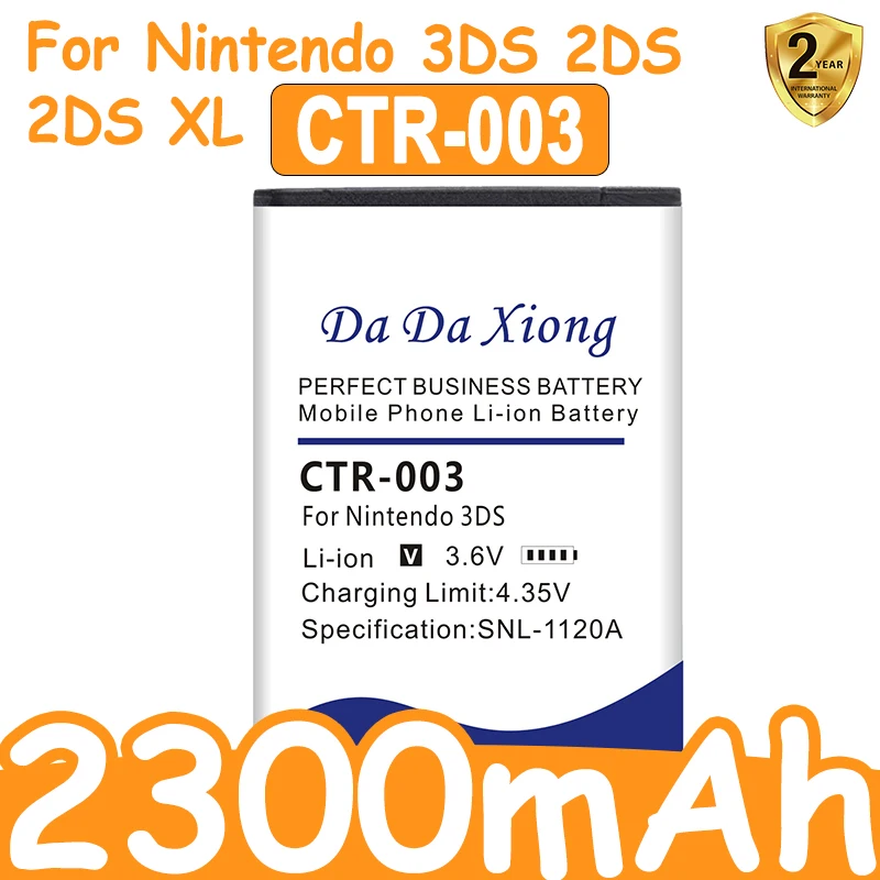 100% العلامة التجارية الجديدة CTR 003 CTR-003 2300mAh بطارية قابلة للشحن Akkus لنينتندو 2DS ، 3DS 2DS XL CTR-A-AB وحدة تحكم لاسلكية