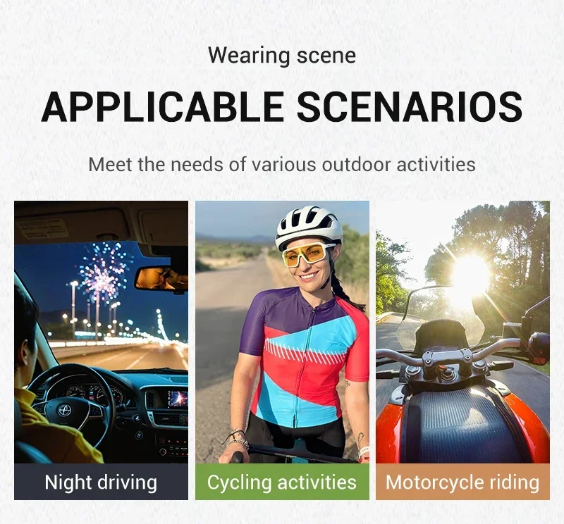 SCVCN Nachtsicht Sonnenbrille Radfahren Fahren Gläser Mode Y2K Trave Gläser UV400 Mtb Angeln Sport Brille Übergroßen Mann – Detail 5