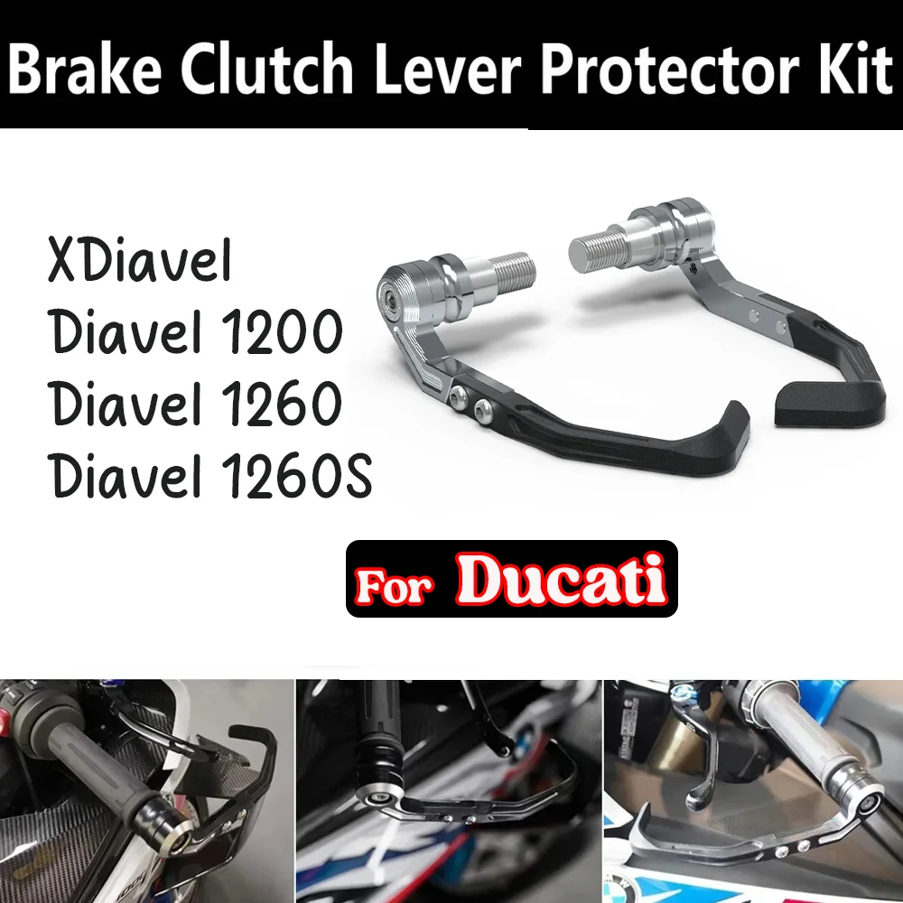 For Ducati Diavel 1200 1260 1260S V4Brake and Clutch Lever Protector Kit Motorcycle Handlebar Brake Clutch Lever Protective