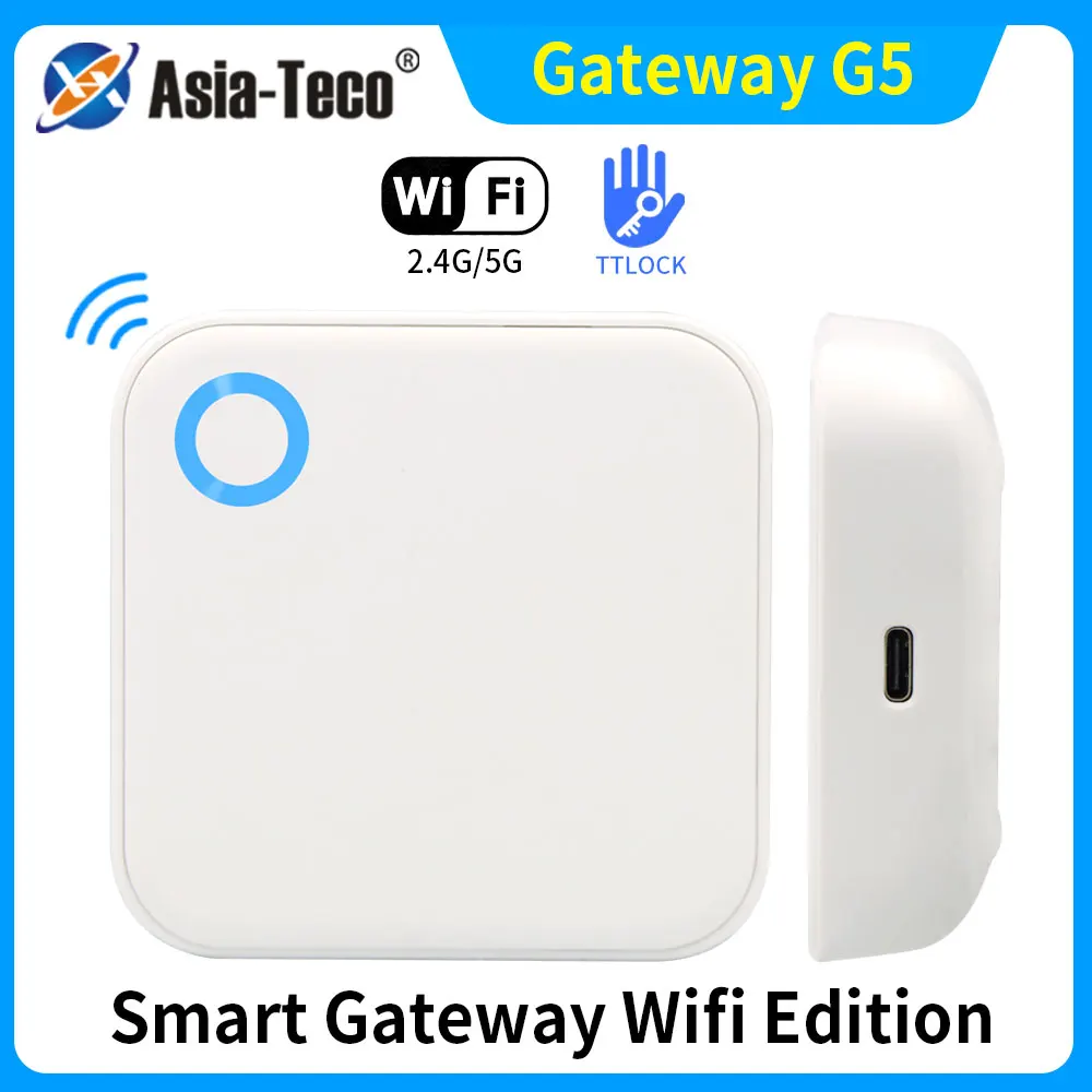 2.4G + 5G TTLOCK WIFI Gateway G5 Bluetooth Mesh Door Lock Gateway G5 per TTHotel TTLOCK APP Hotel Smart Lock Hub
