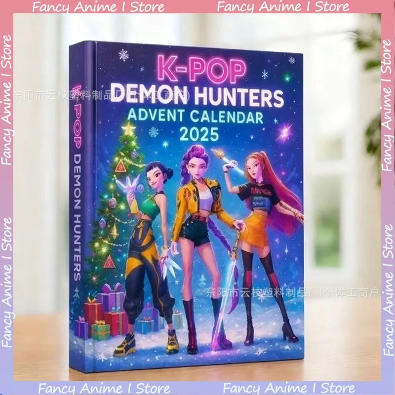 In Stock Hot New Christmas K-pop Demon Hunters Advent Calendar 24pcs PVC Advent Holiday Calendar Surprise Blind Boxes Gifts Toys