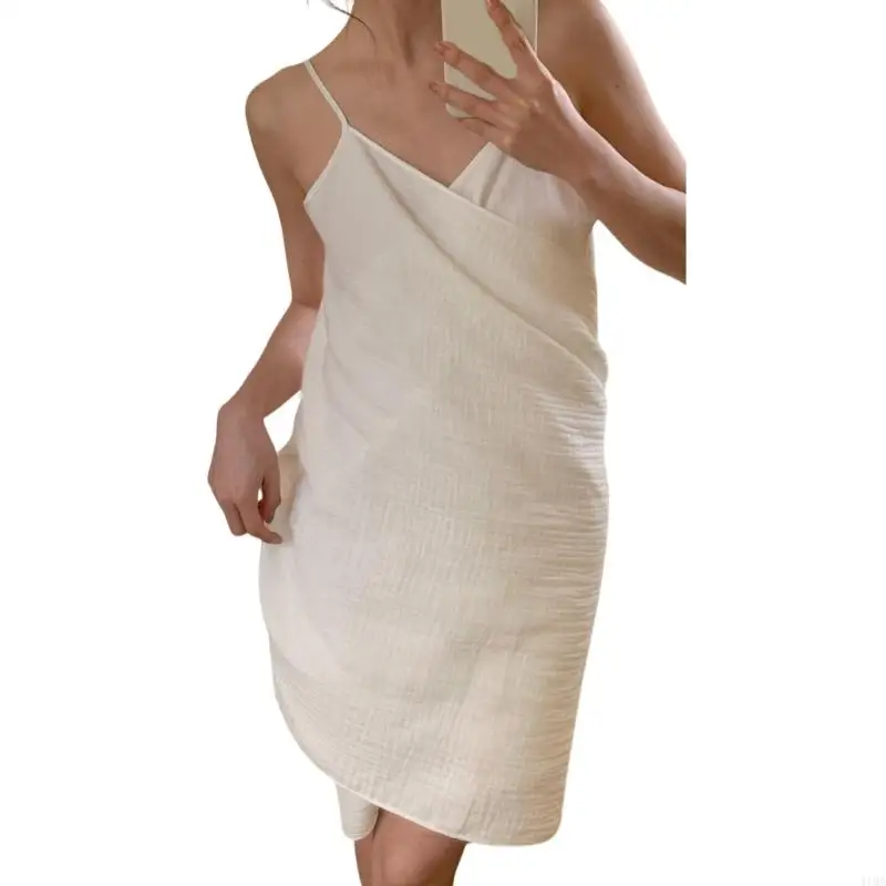 2025 New Open Rear Cotton Robe Adjustable Shoulder Tie Swimwears for Pool Event