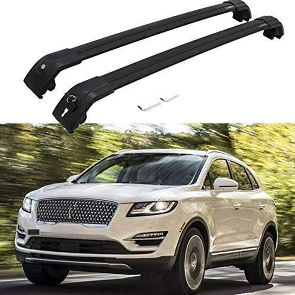 Lockable Roof Rail Rack Carrier Cross Bar Crossbar Fit for Lincoln MKC 2015-2019