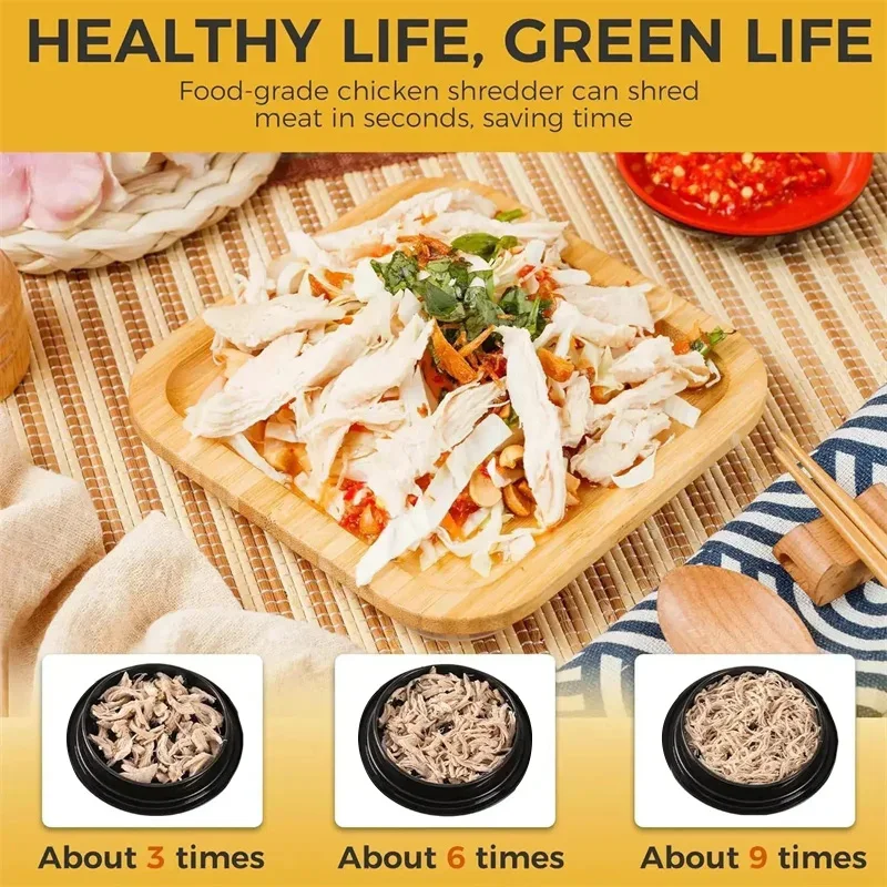 قطاعة دجاج مطورة بغطاء شفاف: أداة دوارة كبيرة مضادة للانزلاق لتقطيع الدجاج ولحم البقر والملفوف والخضروات