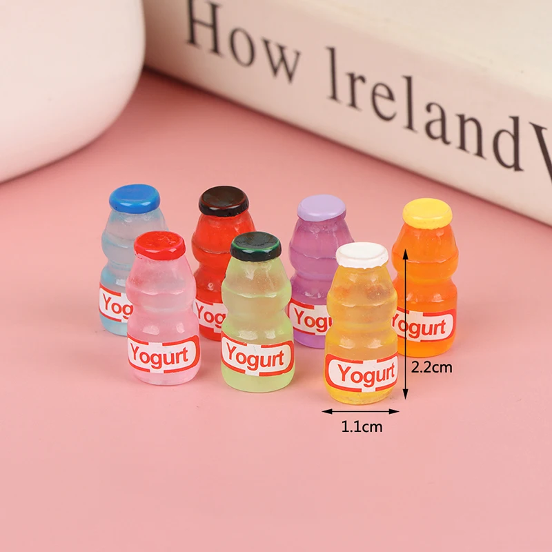 5Pcs 1/12 Dollhouse Miniature Luminous Milk Bottle Kitchen Simulation DIY Accessories