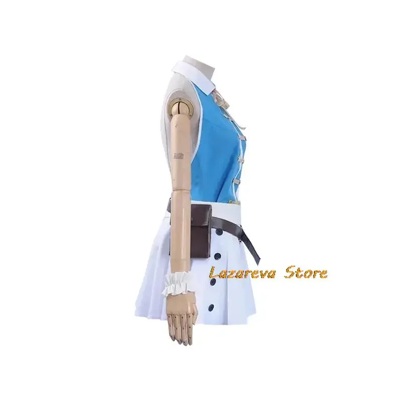 2025 New Anime Fairy Tail Lucy Heartfilia Cosplay Costume Magic Shooter Wig Open Back Dress Woman Sexy Kawaii Halloween Carn abc