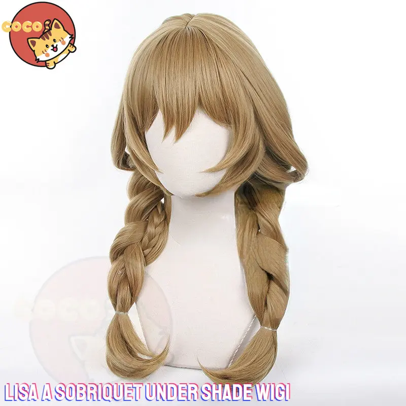 CoCos Game Genshin Impact Lisa A Sobriquet Under Shade Cosplay Wig Game Genshin Impact Lisa Cosplay Double Braid Hair