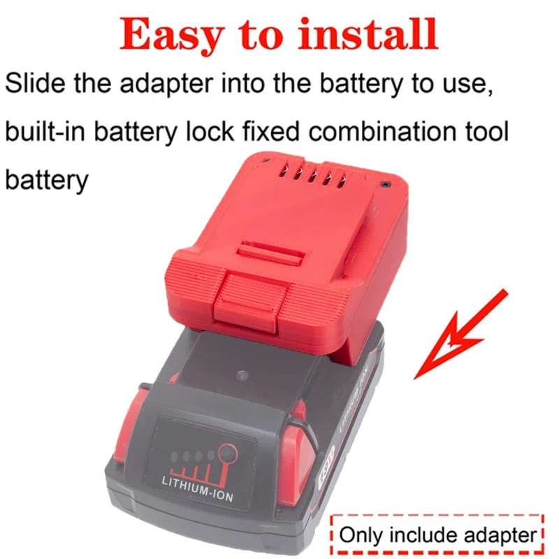 Adaptador/convertidor de batería para herramientas Ferrex de iones de litio de 20V a Milwaukee, adaptador de batería de iones de litio de 18V, accesorio de herramienta eléctrica