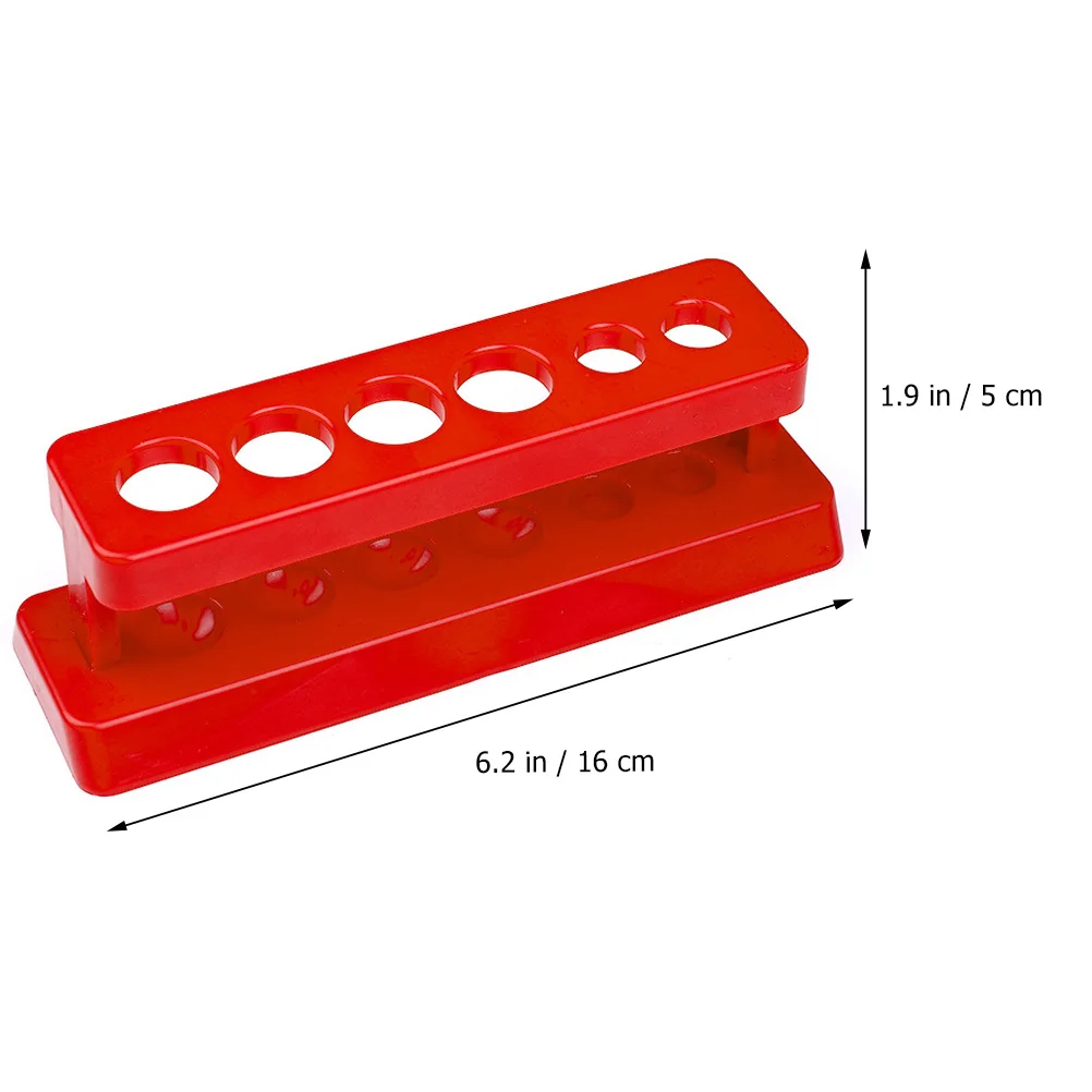 

6Pcs Plastic Test Tube Holder Laboratory Tube Rack 6 Holes Reusable Washable Stand School Teaching Supplies Laboratory Supplies