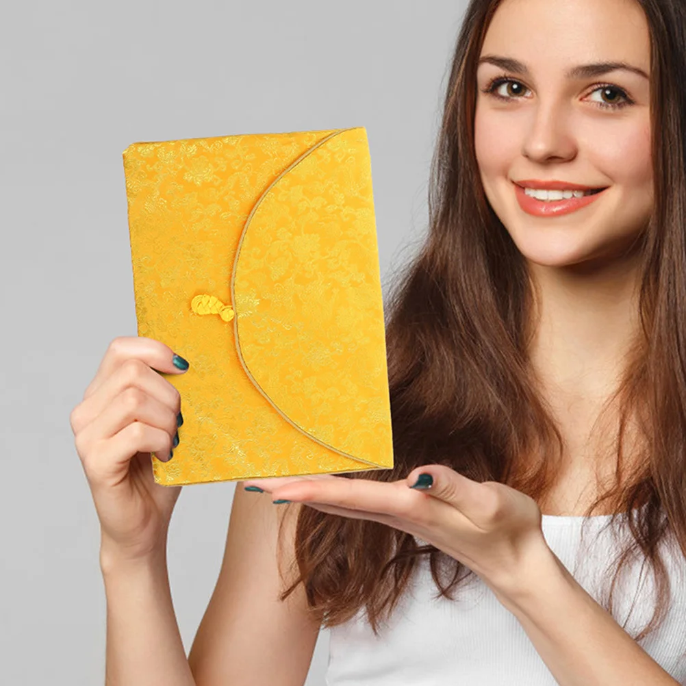 2Pcs Embroidery Brocade Buddhist Pouch Jewelry Organizer Scriptures Sundries Storage Bag Chinese Style Cloth Jewelry Pouch