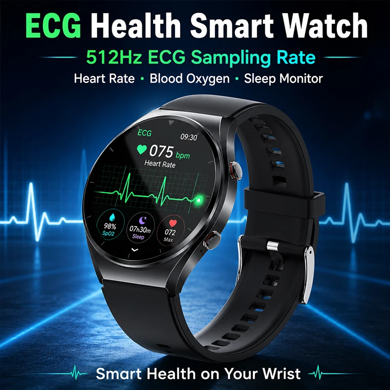 

2026 New 1.39" HD Screen ECG Smart Watch with Bluetooth Call Health Monitoring IP67 Waterproof Smartwatch For Android and iOS
