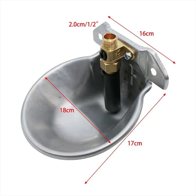 Copper Valve Animal Water Bowl Drinker Lamb Calf Automatic Goat Water Drinker Gog Bowl Stainless Steel