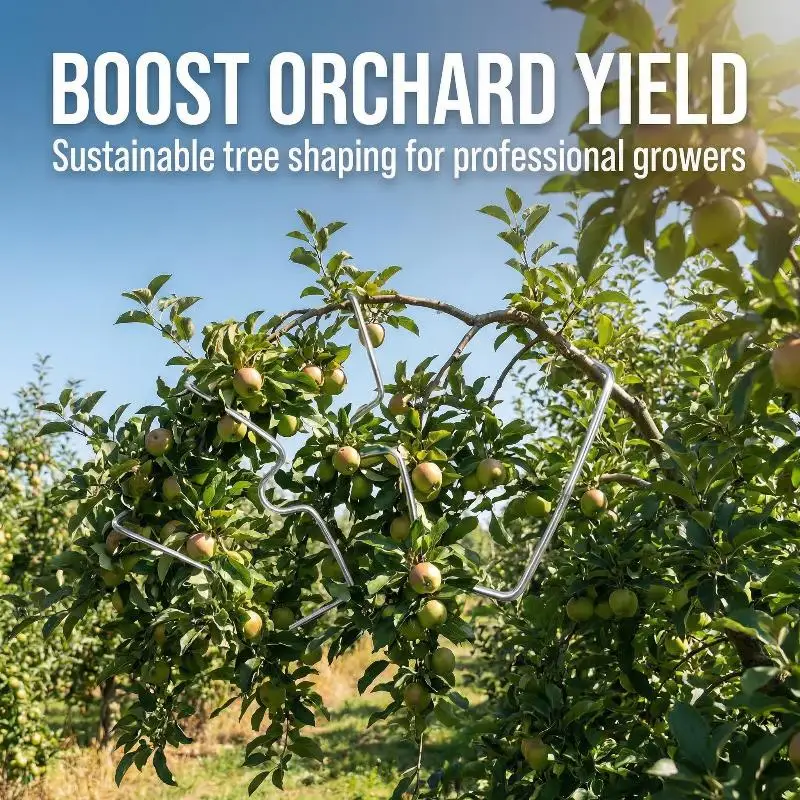 10Pcs M-Shaped Fruit Tree Branch Shape Fixators Trees Support Holder Plants Vine Trainers Steel Wire Branch Bending Tools