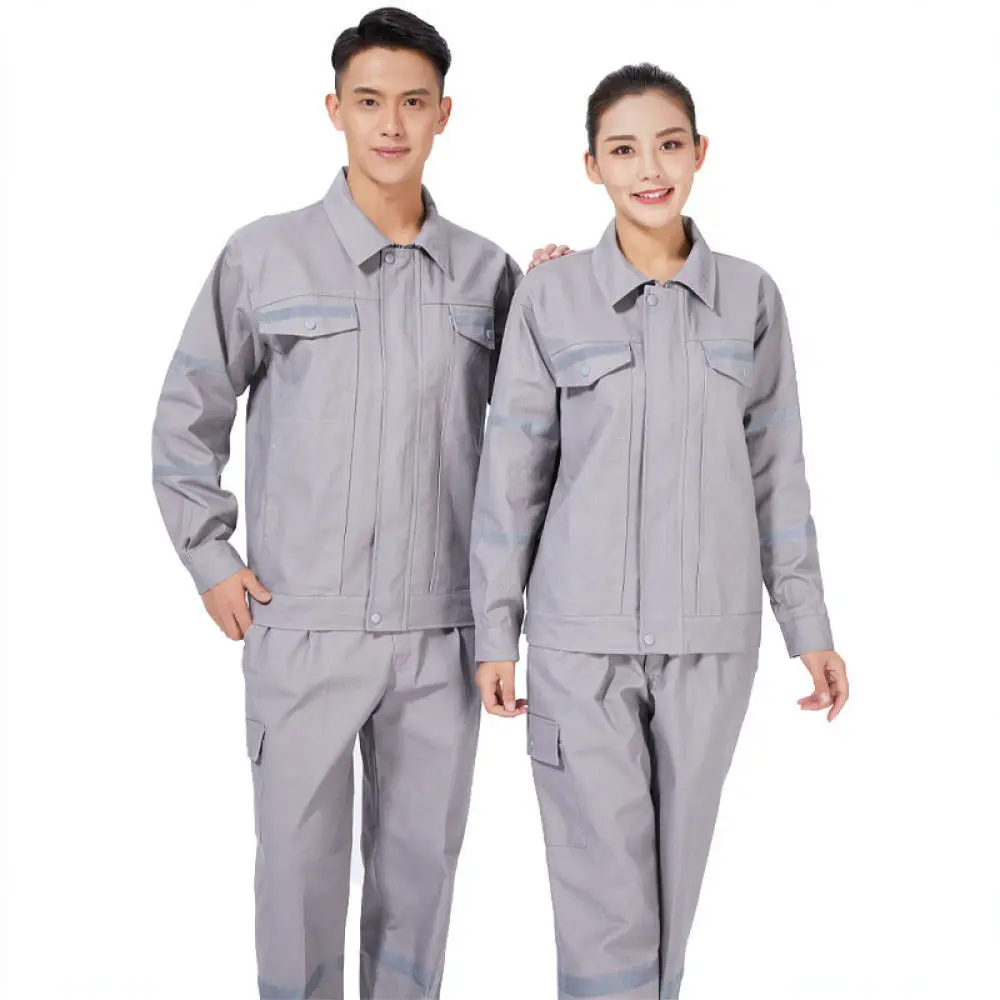 Mens Protective Cotton Workwear Reflective Safety Gear Breathable Uniform For Automotive Workshop Maintenance Tasks