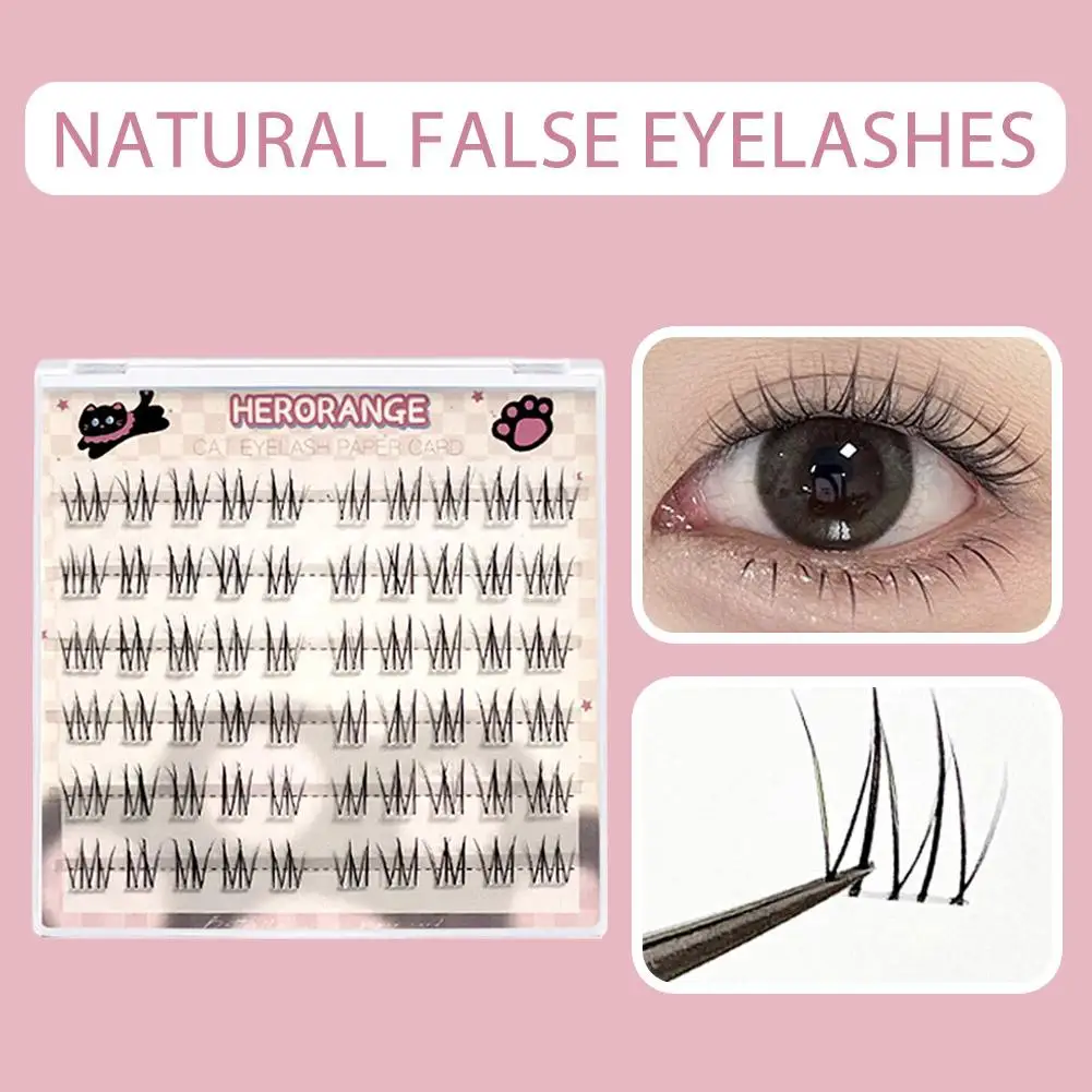 30/60/100 Clusters False Eyelashes Natural Self-Adhesive Individual Cluster Upper Eyelashes Segmented Curling Eyelash Extension