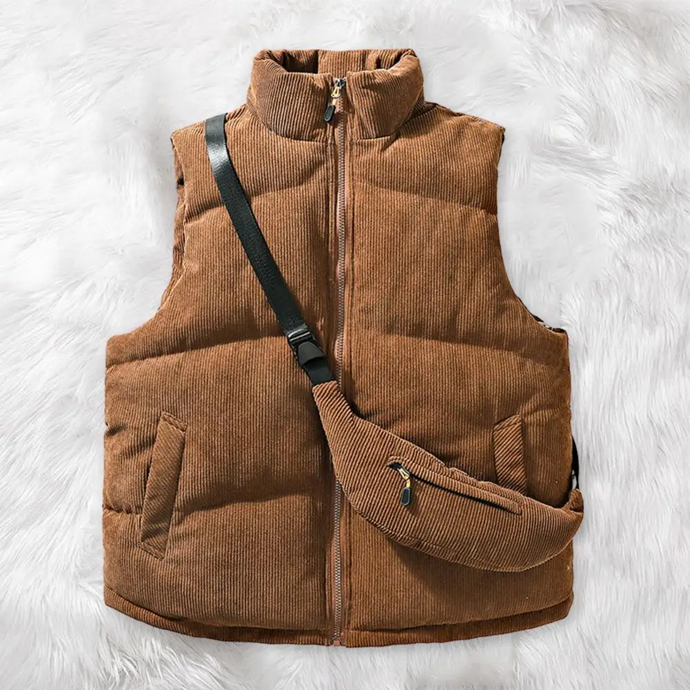 

Fashion Men's Vest Men Thicken Waistcoat Mens Jacket Sleeveless Vest Autumn Thermal Soft Vests Coats Male Cotton Zipper Vest