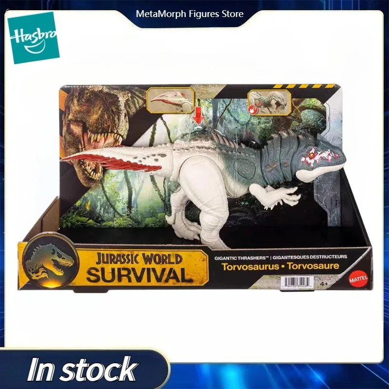 Original MATTEL Jurassic World SURVIVAL Gigantic Thrashers Torvosaurus Action Toy Figure Model Collection