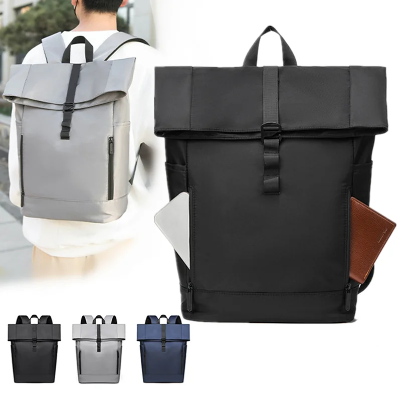 Men Business Backpack Breathable Waterproof Notebook Briefcase Large Capacity Layered Storage Lightweight for Outdoor Activities