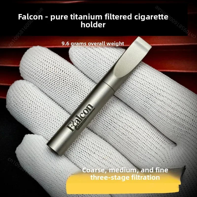 New pure titanium universal cigarette filter, washable and reusable cigarette filter, cigarette accessories, men's gift
