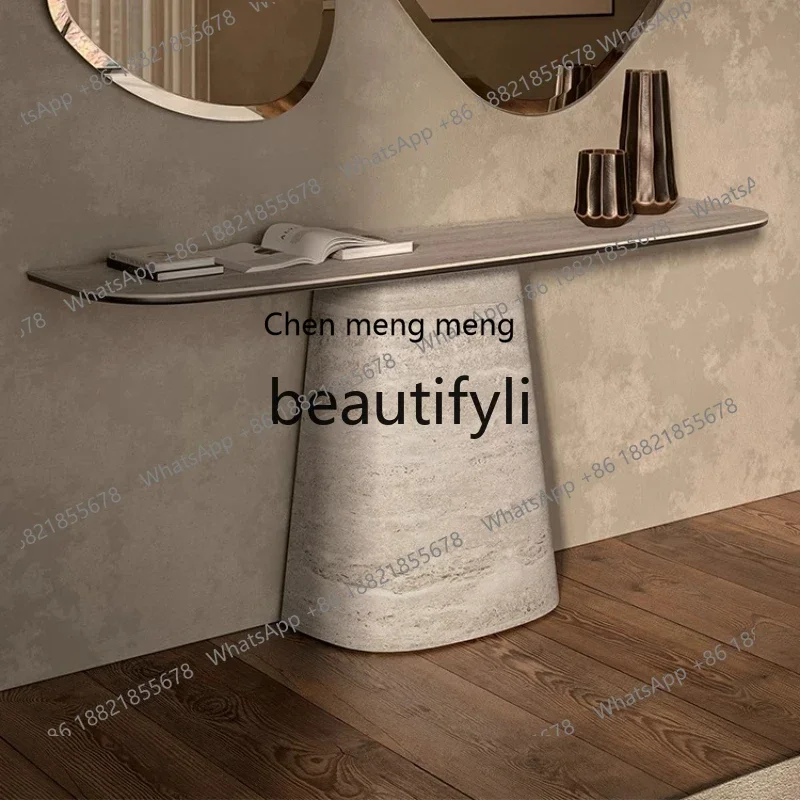 

D178 Italian light luxury entrance, entrance, entrance platform against the wall, corridor, aisle, entrance table