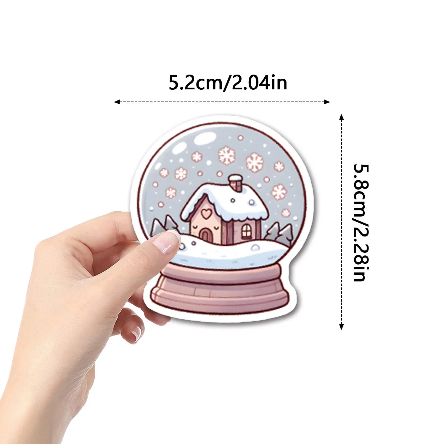 10/55PCS   Cute Winter  Snowman Stickers Cartoon Decals Scrapbook Luggage Phone Guitar Skateboard Suitcase Kids Toys Waterproof