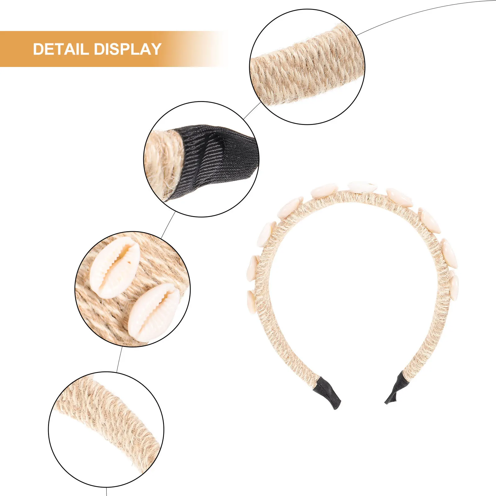 

Elegant Shell Design Baroque Headband for Women Brides Party Decorative Seashell Hairband Fashion Hair Accessory