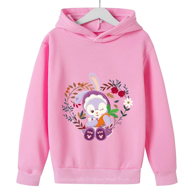 StellaLou Star Dailu Ballet Rabbit Duff Duffy Bear Stella Shirley Mae Long sleeved hoodie for boys and girls 3-14 years old