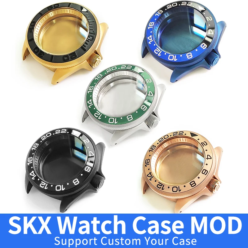 Matte finish Stainless Steel Watch Case For SKX175 SRPD61 Nh35 36 4R36 Movement 3 o'clock Sapphire Crystal Chapter Ring