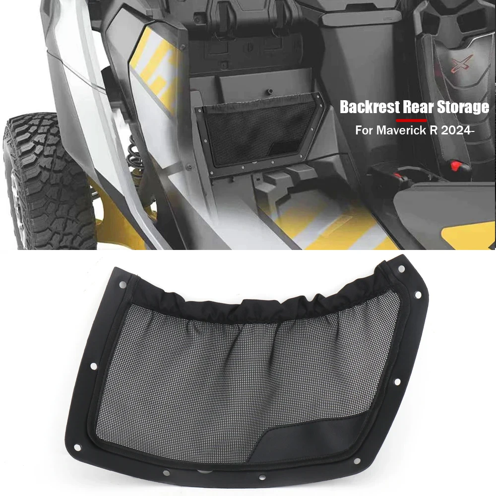 

UTV New Accessories Backrest Rear Storage Black For CAN-AM MAVERICK R For Can-Am Maverick R 2024-