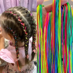 4-30Pcs 90Cm Gradiënt Kleurrijke Touw Tie Haar Vrouwen Vuile Vlecht Haar Touw Hip Hop Hoofdband Kids kinderen Lint Styling Braider