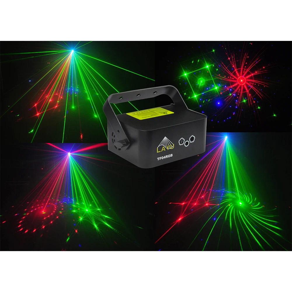 3 Aperture RGB Beam Pattern Laser Projector DMX Light Home Party DJ Show Stage Lighting