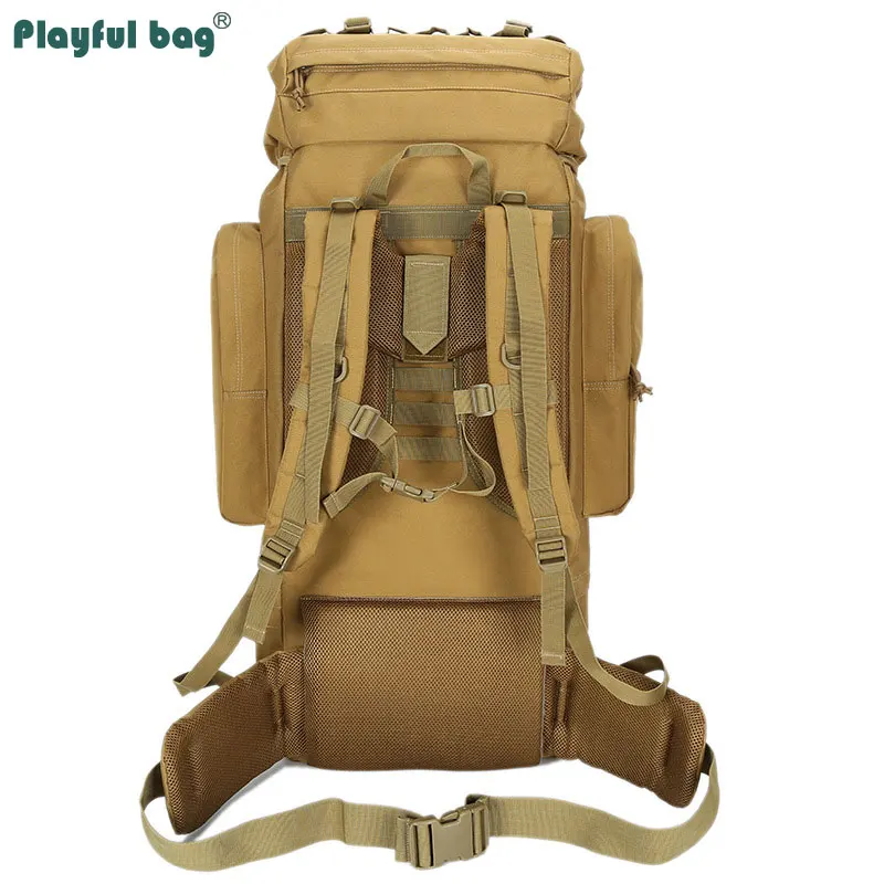 Mochila táctica militar rusa impermeable – Camuflaje 70L alta capacidad - imagen 2