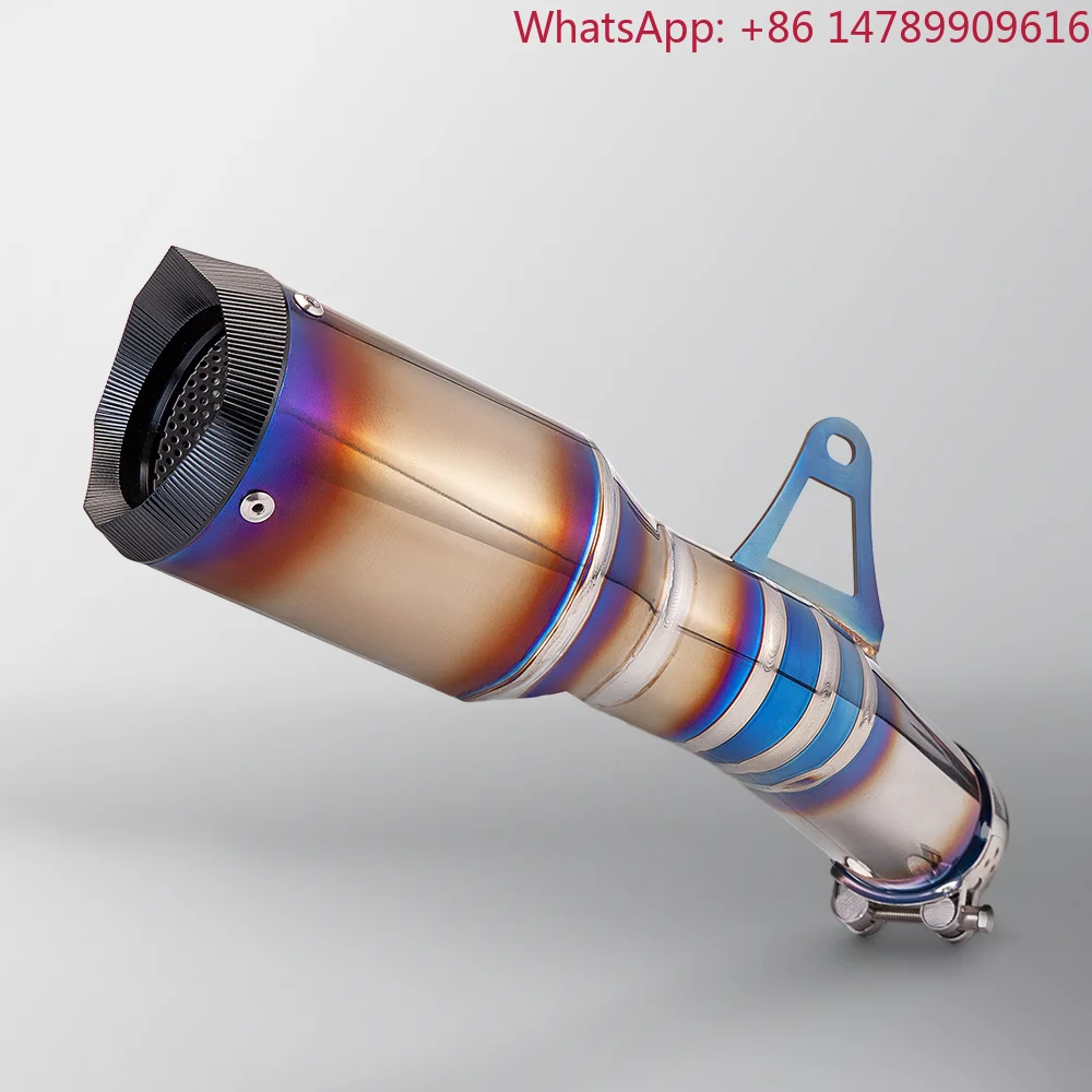 Carbon Fiber Motorcycle Exhaust Muffler, Universal 51mm Inlet Slip-On With DB Killer, Racing Style Pipe For Street And Off-Road