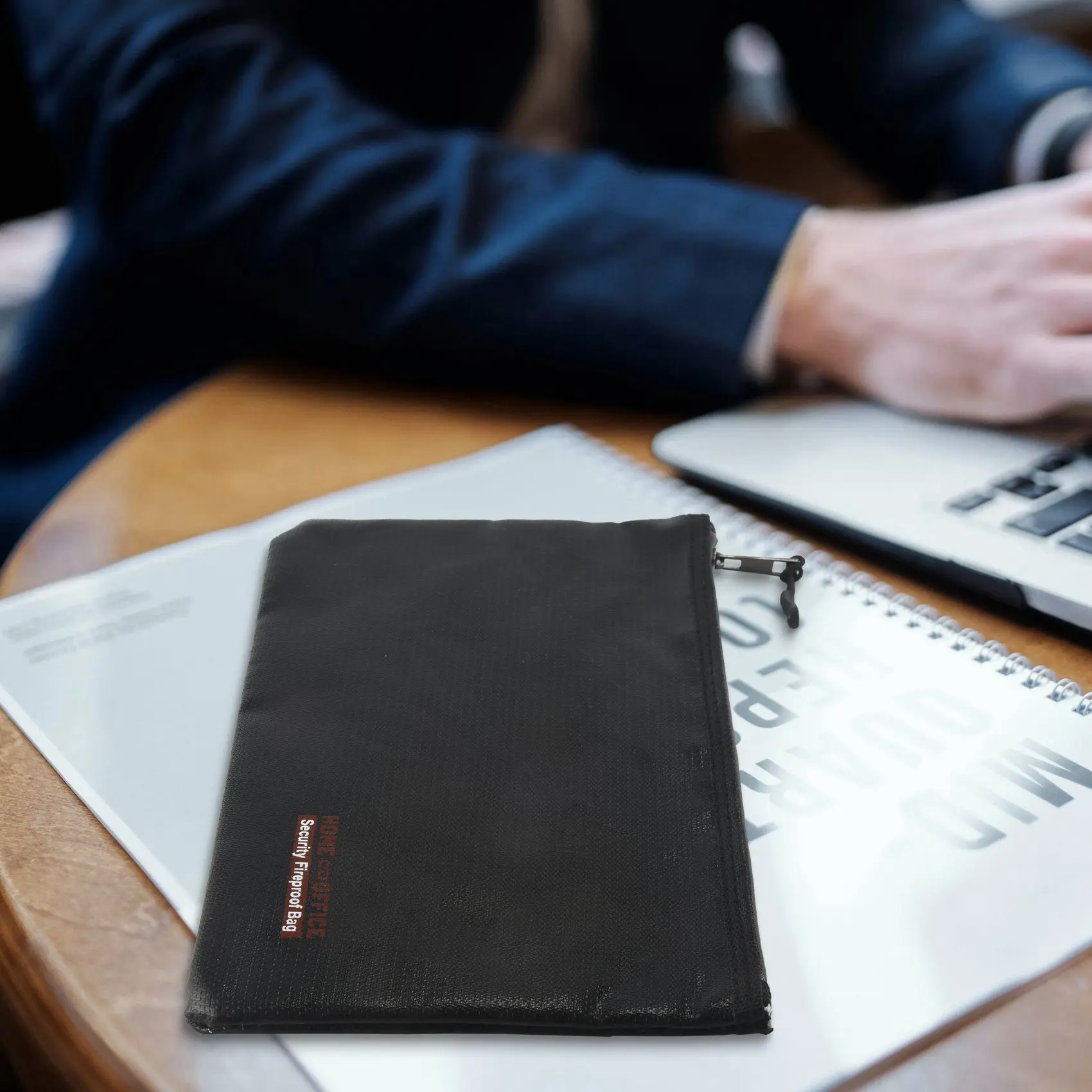 A42Z-حقائب مستندات مقاومة للحريق، حقيبة مقاومة للماء ومقاومة للحريق مع سحاب مقاوم للحريق لأجهزة Ipad، المال، المجوهرات، جواز السفر، المستندات St #4