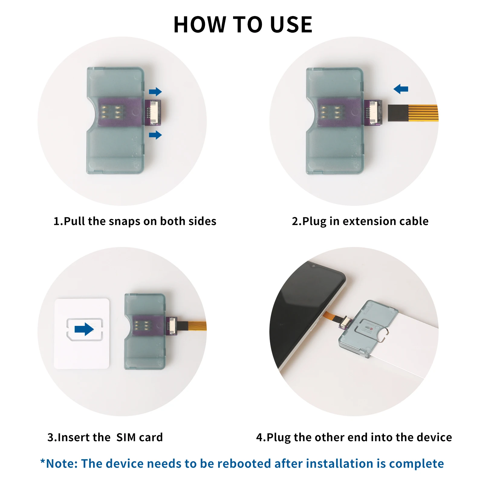 محول قارئ بطاقة SIM للهاتف الخلوي، لوحة بطاقة SIM خارجية، بطاقة SIM سريعة التغيير للهاتف الخلوي، مناسبة لهاتف Samsung و MotoGP