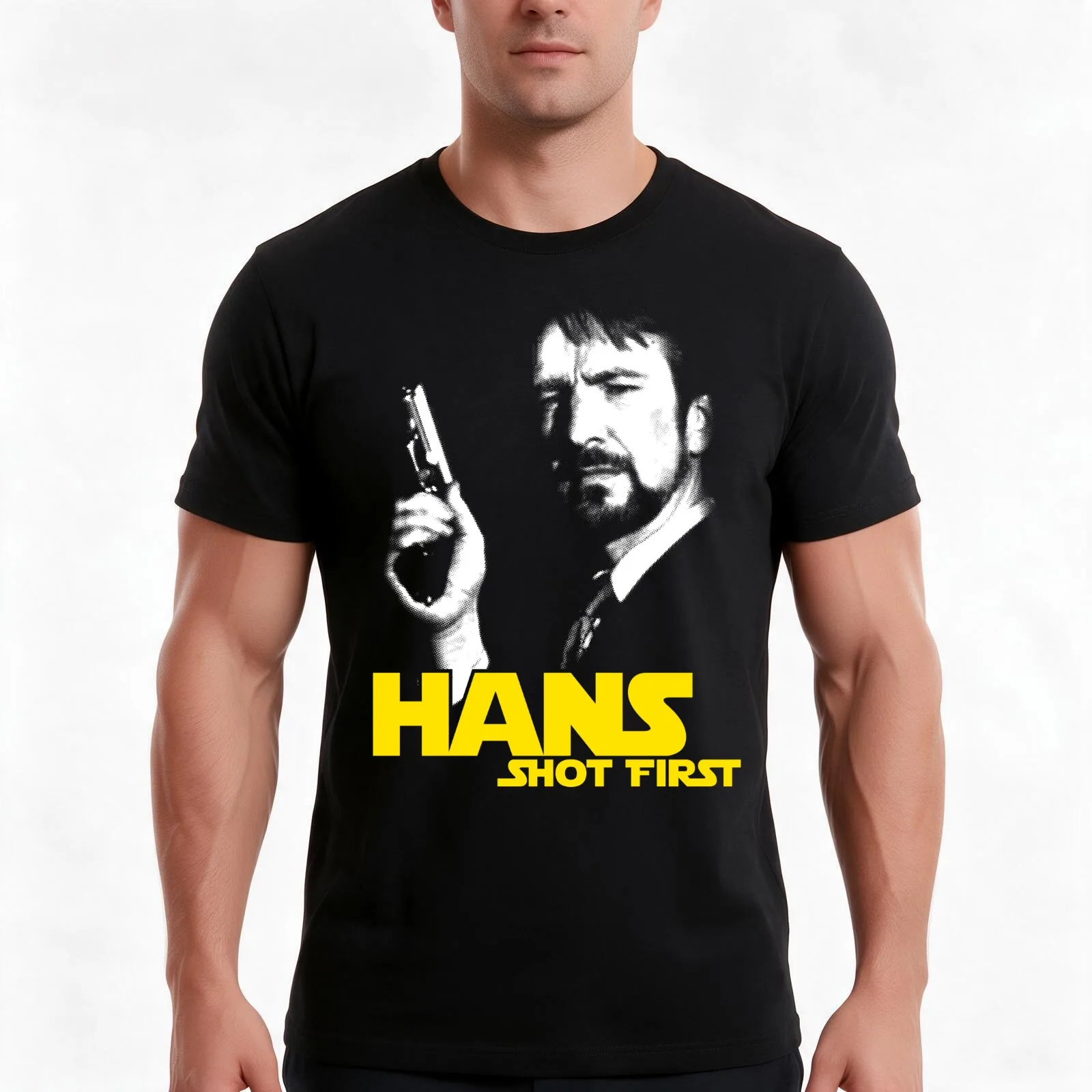Hans Shot First T-Shirt Summer Casual Cotton Tee Oversized Streetwear Tops Vintage Graphic Print Loose Fit Short Sleeve