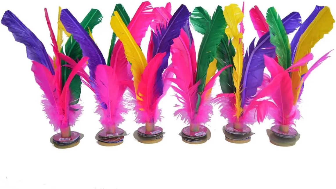 

Colorful Feather Shuttlecock for Outdoor Sports and Games, Fun Foot Kick Activity