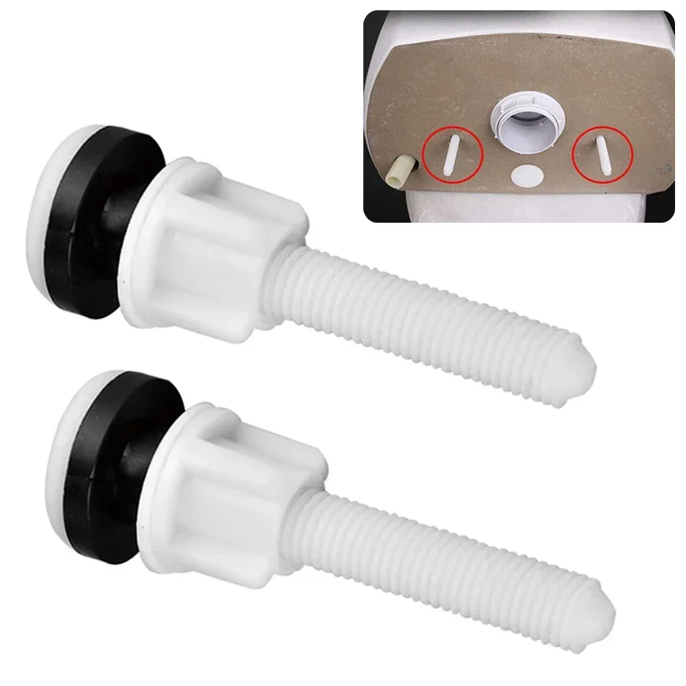 2Pcs Plastic Toilet Hinge Close Coupling Bolts & Nuts With Washers Toilet Tank Fixing Screw Seal Parts Toilet Installation Parts