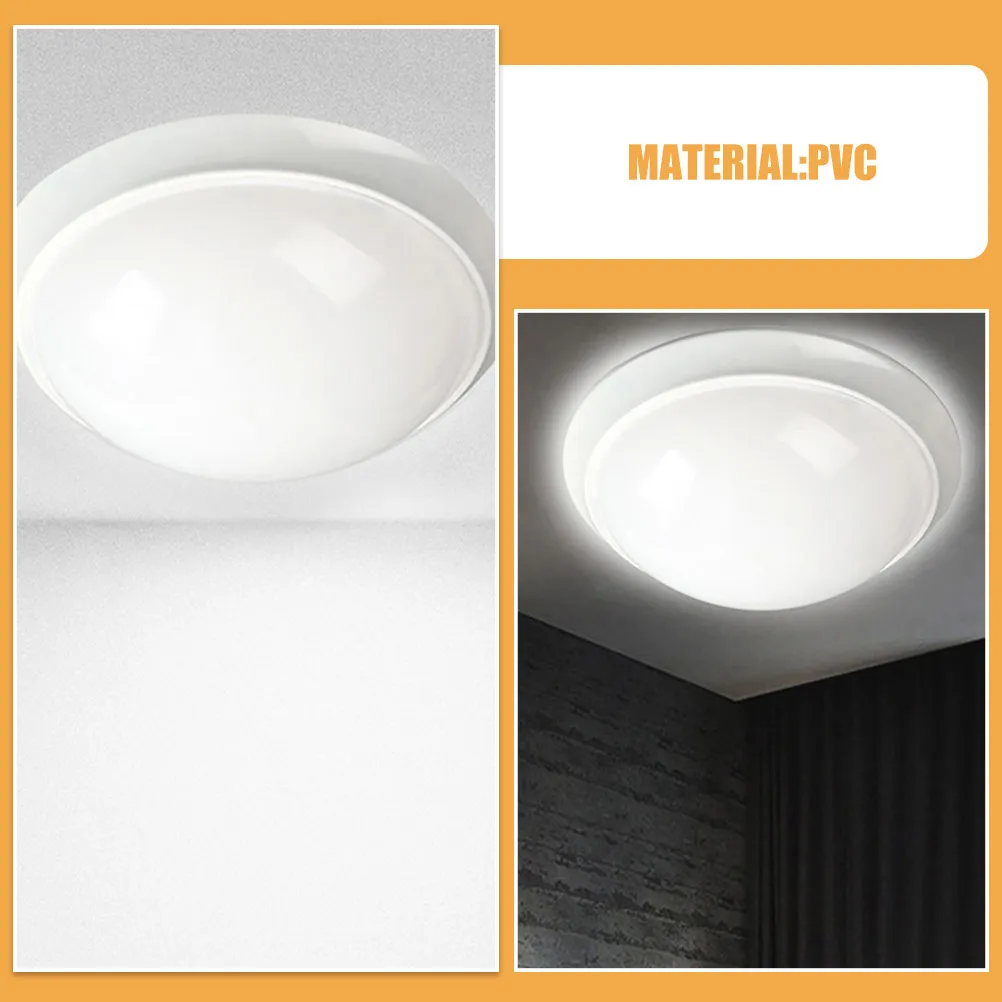 4Pcs LED Ceiling Light Replacement Covers Round Plastic Lampshade Diffuser for Hallway Corridor Balcony Flush Mount Ceiling
