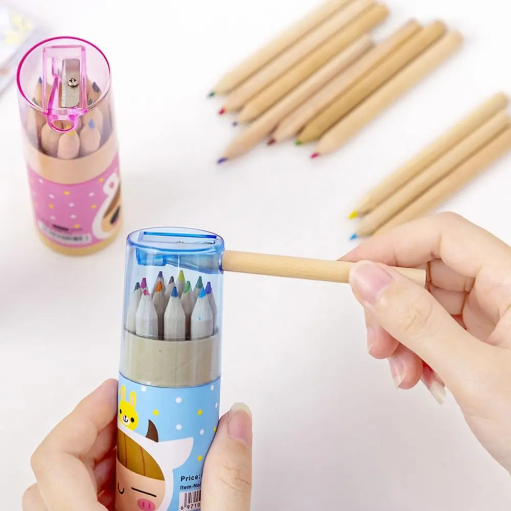 

12pcs 12 Colors Cartoon Painting Pencil Set Colored Pencils Painting School Office Supplies Hand-Painted Drawing