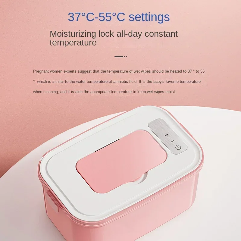 220V Portable Insulated Wet Wipe Warmer and Dispenser with Temperature Control for Baby Wipes