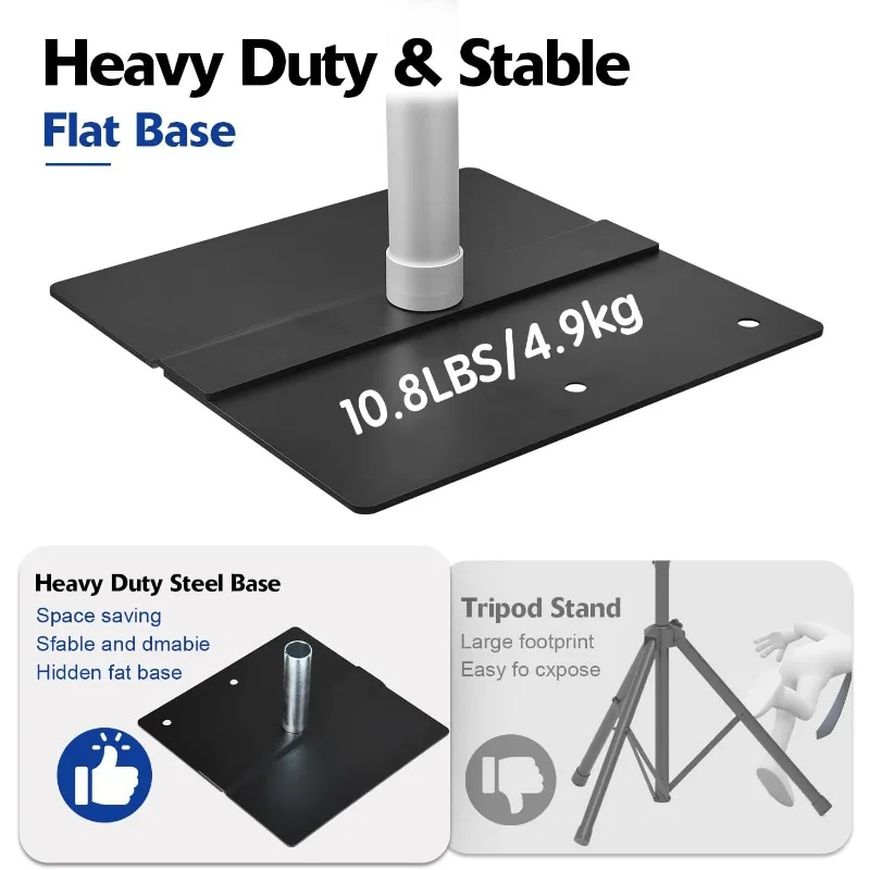 Kit supporto per fondale con tubo a doppia barra trasversale da 10 piedi x 10 piedi, supporto per fondale resistente, sfondo in metallo regolabile