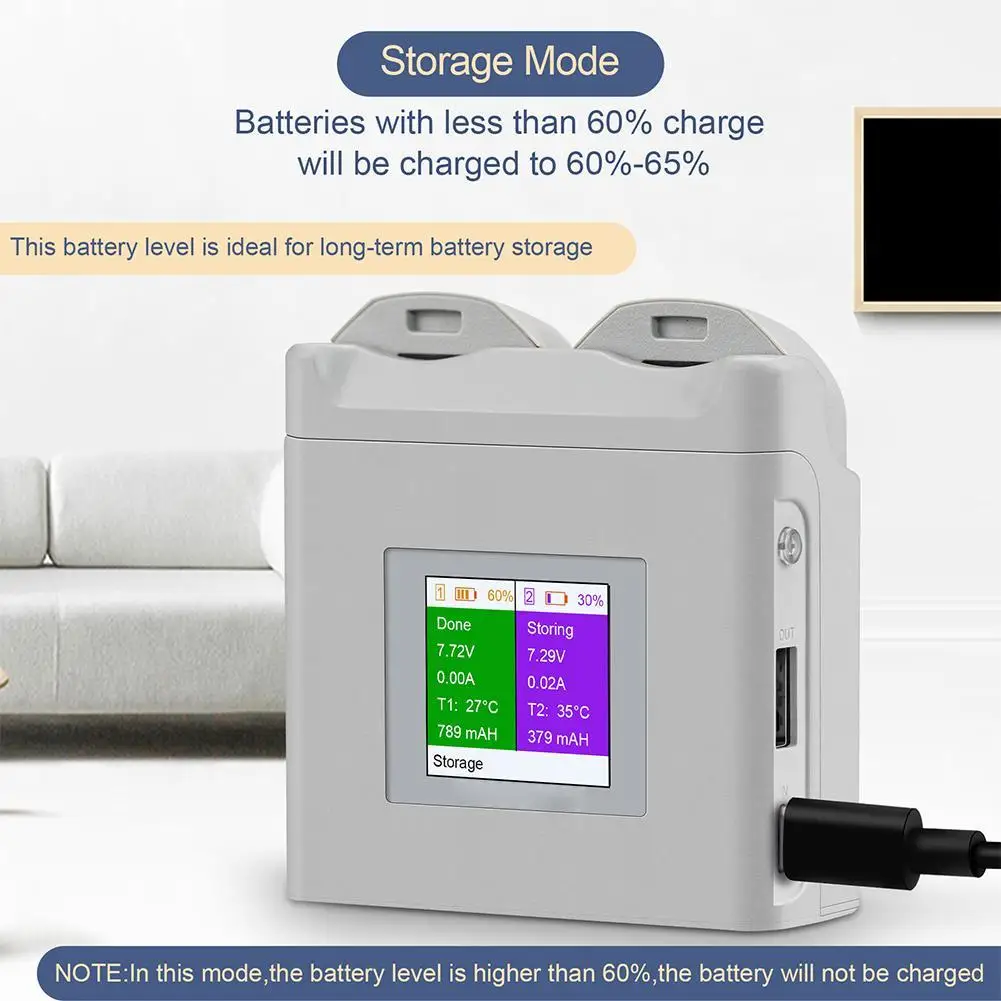 For DJI NEO Charger Color Screen Battery Manager 2-way Digital Display Storage Charging Two-way Charger For DJI