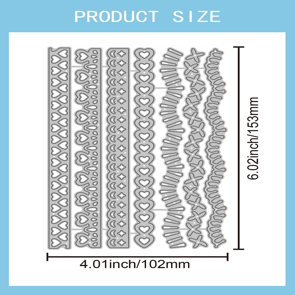 1 Stücke Rahmen Kohlenstoffstahl Stanzformen Schablonen DIY Prägeschablone Gemischte Formen DIY Handwerk Scrapbooking Werkzeug für Prägung