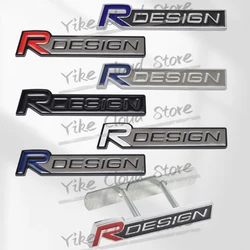 R Design Decoration Emblem 3D Sticker Metal Front Hood Grille Badge For Volvo S40 S60 S80 S90 V60 V40 XC40 XC60 XC90 XC70 V70 T6