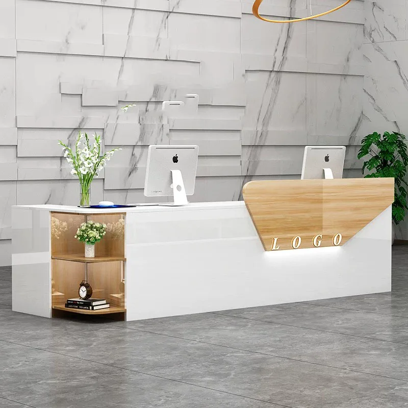 

~* Modern Office Furniture MDF Hotels Beauty Salons Commercial Hospitals Counter Reception Desk